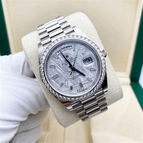 rolex meteorite diamond dial|rolex meteorite dial day date.